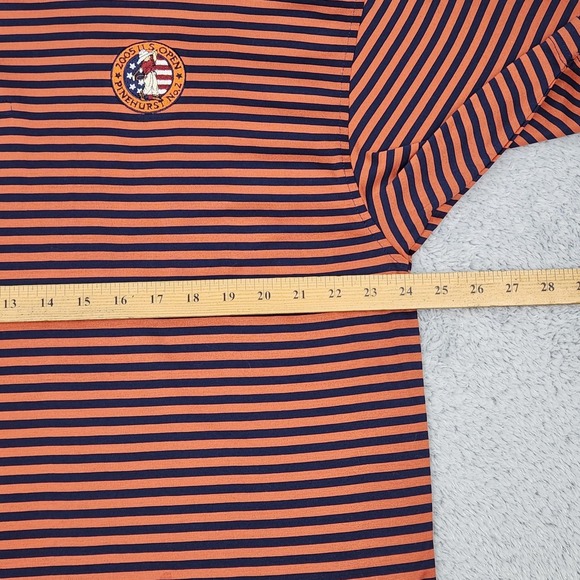 Vintage U.S. Open Pinehurst No.2 Polo Shirt Mens Large Navy Orange Tehama 2005 - Picture 13 of 16